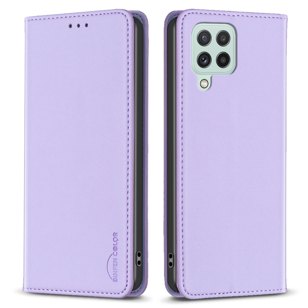 BINFEN COLOR BF18 For Samsung Galaxy A22 4G (EU Version) Phone Case with Card Holder PU Leather Stand Flip Cover BINFEN COLOR BF18 For Samsung Galaxy A22 4G (EU Version) Phone Case with Card Holder PU Leather Stand Flip Cover